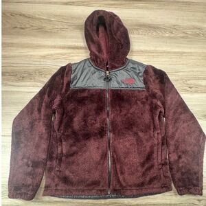 The North Face Girls Oso Hoodie Fleece Jacket Burgundy NF0A3Y73 Size L 14/16